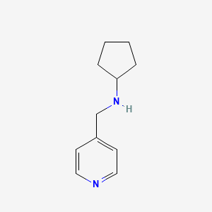 molecular formula C11H16N2 B1298506 Cyclopentyl-pyridin-4-ylmethyl-amine CAS No. 626210-39-7