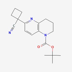 tert-Butyl 6-(1-cyanocyclobutyl)-3,4-dihydro-1,5-naphthyridine-1(2H)-carboxylate