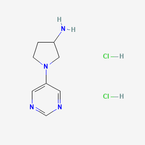 1-(Pyrimidin-5-yl)pyrrolidin-3-amine dihydrochloride