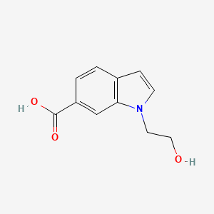 molecular formula C11H11NO3 B12985082 1-(2-hydroxyethyl)-1H-indole-6-carboxylic acid 