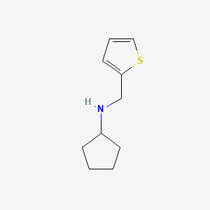 molecular formula C10H15NS B1298509 N-(thiophen-2-ylmethyl)cyclopentanamine CAS No. 58924-50-8