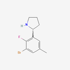 (R)-2-(3-Bromo-2-fluoro-5-methylphenyl)pyrrolidine