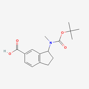 3-[Tert-butoxycarbonyl(methyl)amino]indane-5-carboxylic acid