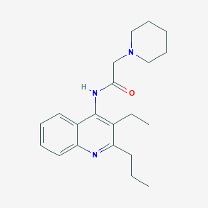 N-(3-ethyl-2-propylquinolin-4-yl)-2-(piperidin-1-yl)acetamide