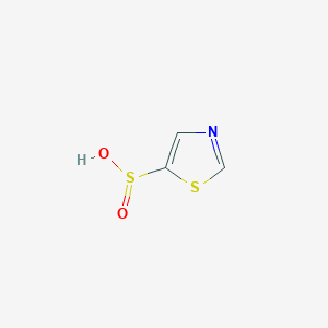 molecular formula C3H3NO2S2 B12985117 Thiazole-5-sulfinic acid 