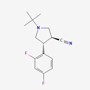 (3S,4R)-1-(tert-Butyl)-4-(2,4-difluorophenyl)pyrrolidine-3-carbonitrile