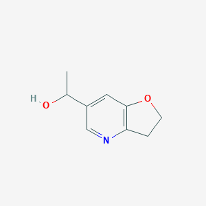 molecular formula C9H11NO2 B12985178 1-(2,3-Dihydrofuro[3,2-b]pyridin-6-yl)ethan-1-ol 