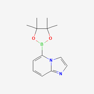 molecular formula C13H17BN2O2 B12985195 5-(4,4,5,5-Tetramethyl-1,3,2-dioxaborolan-2-yl)imidazo[1,2-a]pyridine 