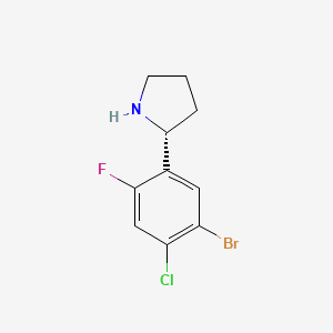 (R)-2-(5-Bromo-4-chloro-2-fluorophenyl)pyrrolidine