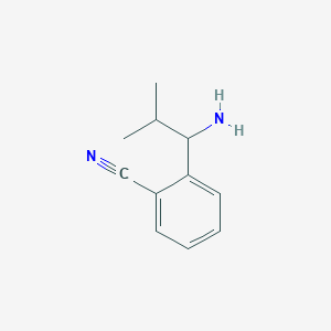 molecular formula C11H14N2 B12985238 2-(1-Amino-2-methylpropyl)benzonitrile 