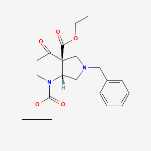 (4aS,7aR)-1-tert-butyl 4a-ethyl 6-benzyl-4-oxooctahydro-1H-pyrrolo[3,4-b]pyridine-1,4a-dicarboxylate