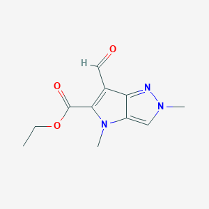 Ethyl 6-formyl-2,4-dimethyl-2,4-dihydropyrrolo[3,2-c]pyrazole-5-carboxylate