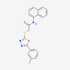 N-(naphthalen-1-yl)-2-((5-(m-tolyl)-1,3,4-oxadiazol-2-yl)thio)acetamide