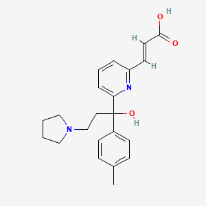 (E)-3-(6-(1-Hydroxy-3-pyrrolidinyl-1-(p-tolyl)propyl)-2-pyridyl)acrylic acid