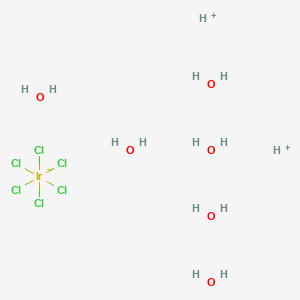 molecular formula Cl6H14IrO6 B12985343 Dihydrogen hexachloroiridate(IV) hexahydrate 