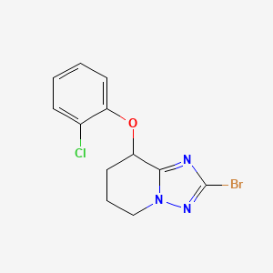 2-Bromo-8-(2-chlorophenoxy)-5,6,7,8-tetrahydro-[1,2,4]triazolo[1,5-a]pyridine