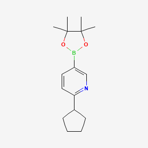 2-Cyclopentyl-5-(4,4,5,5-tetramethyl-1,3,2-dioxaborolan-2-yl)pyridine