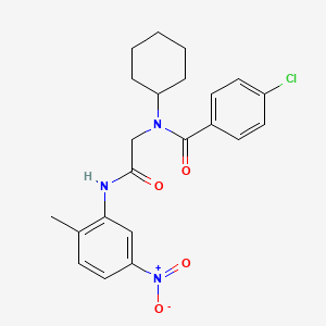 4-Chloro-N-cyclohexyl-N-[(2-methyl-5-nitro-phenylcarbamoyl)-methyl]-benzamide