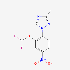 1-(2-(Difluoromethoxy)-4-nitrophenyl)-3-methyl-1H-1,2,4-triazole