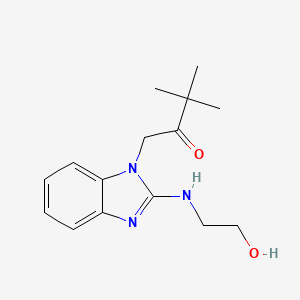 1-[2-(2-Hydroxy-ethylamino)-benzoimidazol-1-yl]-3,3-dimethyl-butan-2-one