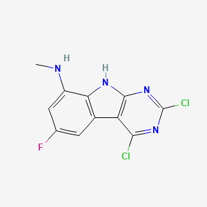 2,4-dichloro-6-fluoro-N-methyl-9H-pyrimido[4,5-b]indol-8-amine