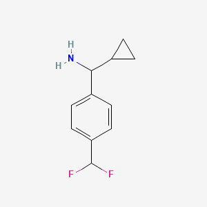 molecular formula C11H13F2N B12985469 Cyclopropyl(4-(difluoromethyl)phenyl)methanamine 