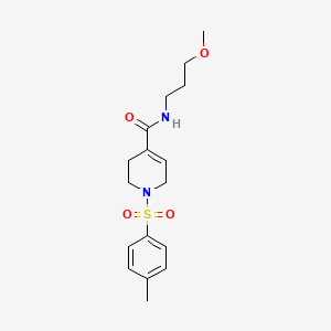 molecular formula C17H24N2O4S B12985495 N-(3-Methoxypropyl)-1-tosyl-1,2,3,6-tetrahydropyridine-4-carboxamide 