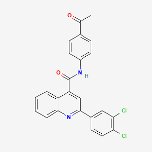 N-(4-acetylphenyl)-2-(3,4-dichlorophenyl)quinoline-4-carboxamide