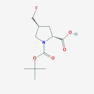 (2R,4R)-1-(tert-Butoxycarbonyl)-4-(fluoromethyl)pyrrolidine-2-carboxylic acid