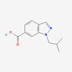 molecular formula C12H14N2O2 B12985554 1-isobutyl-1H-indazole-6-carboxylic acid 