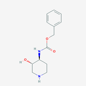 molecular formula C13H18N2O3 B12985557 Benzyl ((3S,4S)-3-hydroxypiperidin-4-yl)carbamate 