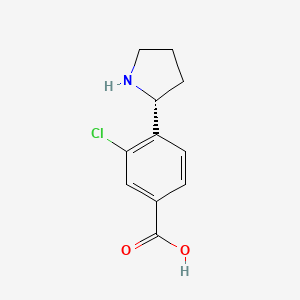 (R)-3-Chloro-4-(pyrrolidin-2-yl)benzoic acid