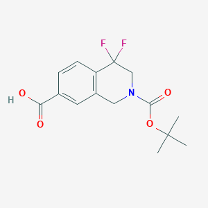 2-(tert-Butoxycarbonyl)-4,4-difluoro-1,2,3,4-tetrahydroisoquinoline-7-carboxylic acid