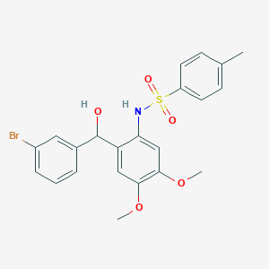 N-(2-((3-Bromophenyl)(hydroxy)methyl)-4,5-dimethoxyphenyl)-4-methylbenzenesulfonamide