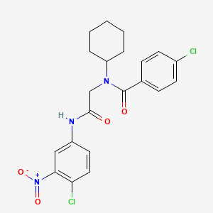 4-Chloro-N-[(4-chloro-3-nitro-phenylcarbamoyl)-methyl]-N-cyclohexyl-benzamide