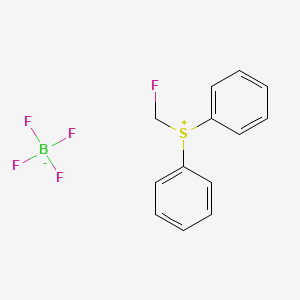 molecular formula C13H12BF5S B12985615 (Fluoromethyl)diphenylsulfonium tetrafluoroborate 