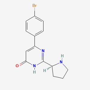 (S)-6-(4-Bromophenyl)-2-(pyrrolidin-2-yl)pyrimidin-4(3H)-one