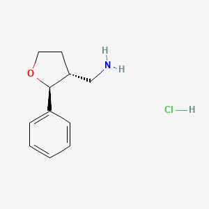 [(2S,3R)-2-phenyloxolan-3-yl]methanamine hydrochloride