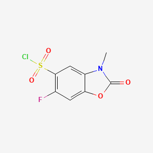 6-Fluoro-3-methyl-2-oxo-2,3-dihydrobenzo[d]oxazole-5-sulfonyl chloride