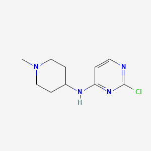 molecular formula C10H15ClN4 B12985664 2-chloro-N-(1-methylpiperidin-4-yl)pyrimidin-4-amine 