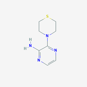 molecular formula C8H12N4S B12985686 3-Thiomorpholinopyrazin-2-amine 