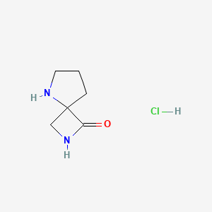 molecular formula C6H11ClN2O B12985699 2,5-Diazaspiro[3.4]octan-1-one hydrochloride 