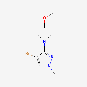 4-Bromo-3-(3-methoxyazetidin-1-yl)-1-methyl-1H-pyrazole