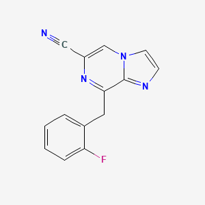 8-(2-Fluorobenzyl)imidazo[1,2-a]pyrazine-6-carbonitrile