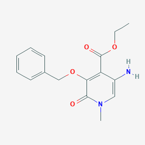 Ethyl 5-amino-3-(benzyloxy)-1-methyl-2-oxo-1,2-dihydropyridine-4-carboxylate