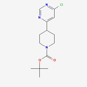 molecular formula C14H20ClN3O2 B12985761 Tert-butyl 4-(6-chloropyrimidin-4-yl)piperidine-1-carboxylate 