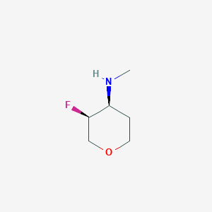 molecular formula C6H12FNO B12985773 (3S,4S)-3-Fluoro-N-methyltetrahydro-2H-pyran-4-amine 