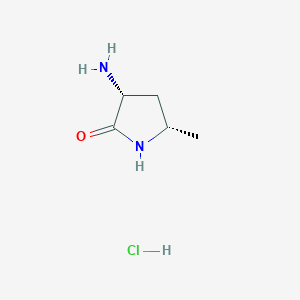 (3R,5S)-3-Amino-5-methylpyrrolidin-2-one hydrochloride