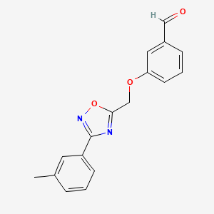 3-((3-(m-Tolyl)-1,2,4-oxadiazol-5-yl)methoxy)benzaldehyde