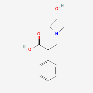 3-(3-Hydroxyazetidin-1-yl)-2-phenylpropanoic acid